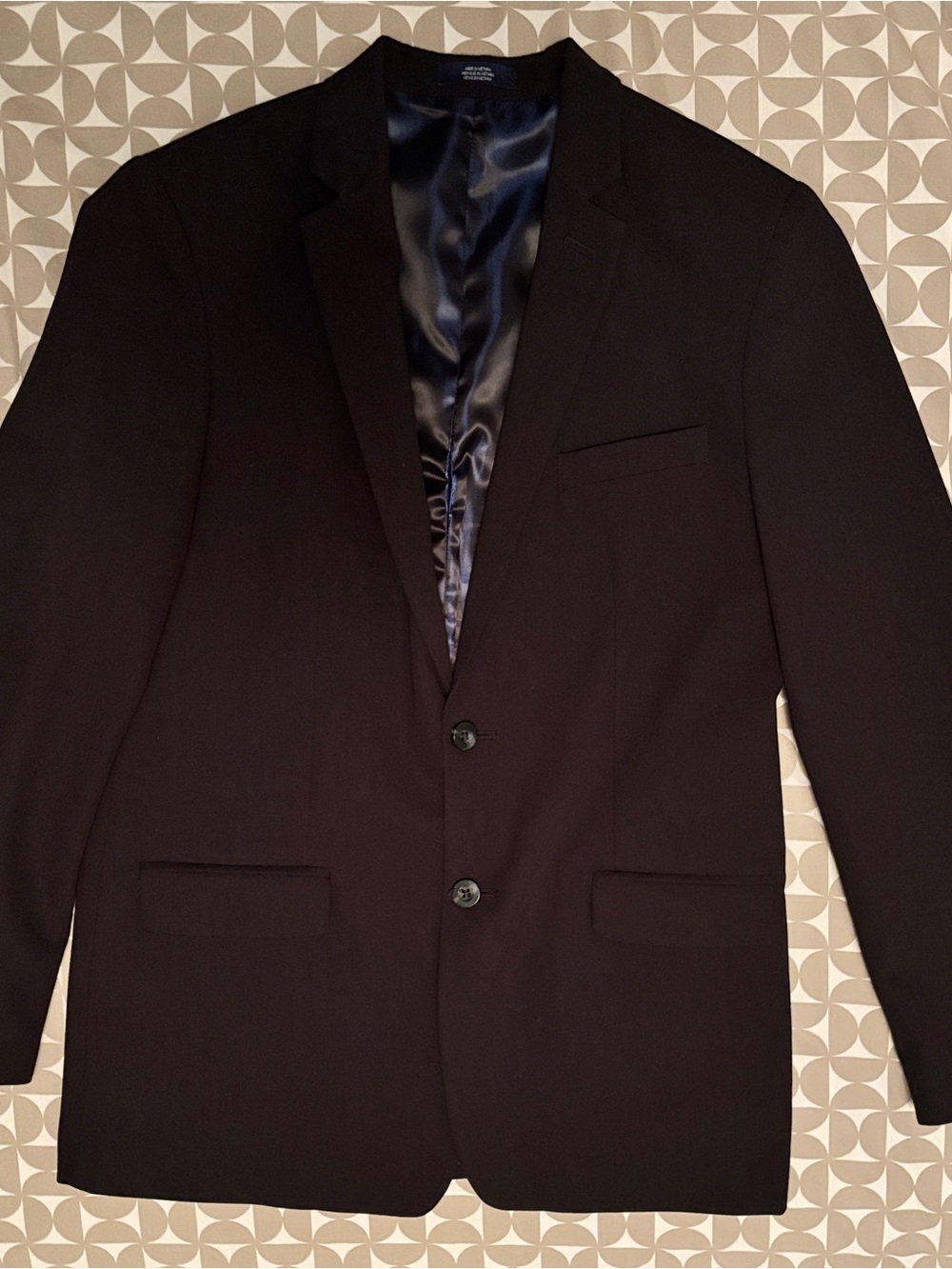 Izod Men's Black Two-Button Single-Breasted Blazer